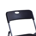 Καρέκλα πτυσσόμενη Daxton PP μαύρο-ασημί 49x46.5x73.5εκ - Image 2