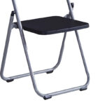 Καρέκλα πτυσσόμενη Daxton PP μαύρο-ασημί 49x46.5x73.5εκ - Image 3