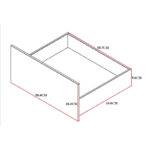 Συρταριέρα Kuanger σε λευκή-φυσική απόχρωση 120x40x70εκ - Image 3