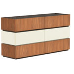 Συρταριέρα Sonlen mdf σε καρυδί-μπεζ απόχρωση 120x40x72εκ - Image 3