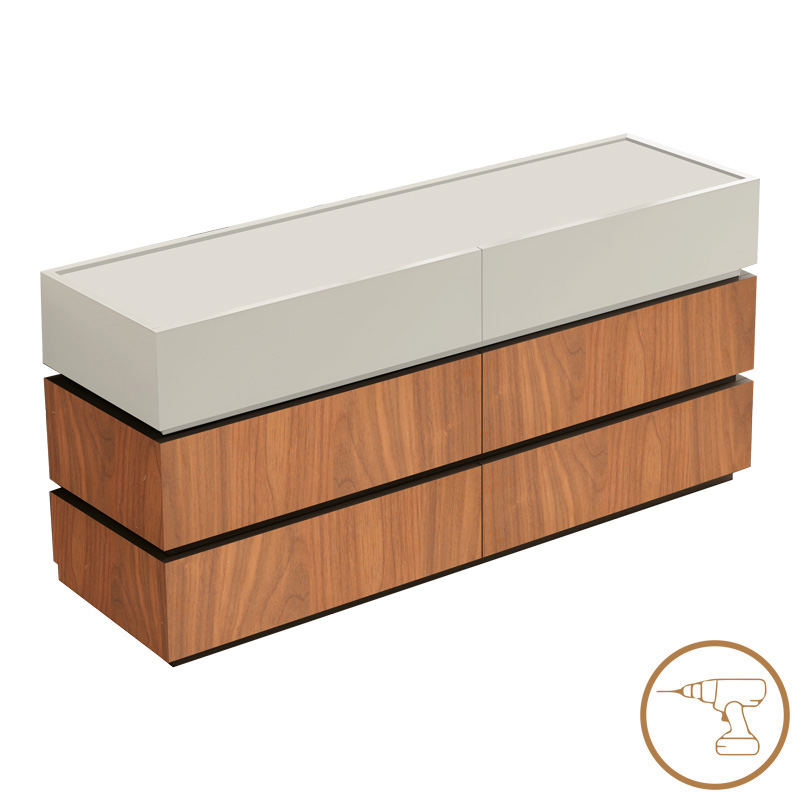 product_pako_072-000103 Συρταριέρα Sonlen mdf σε καρυδί-μπεζ απόχρωση 120x40x72εκ - Image 1
