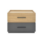 Κομοδίνο Sonlen mdf σε sonoma-ανθρακί απόχρωση 60x40x44.5εκ - Image 2
