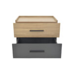 Κομοδίνο Sonlen mdf σε sonoma-ανθρακί απόχρωση 60x40x44.5εκ - Image 6