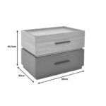 Κομοδίνο Sonlen mdf σε sonoma-ανθρακί απόχρωση 60x40x44.5εκ - Image 8