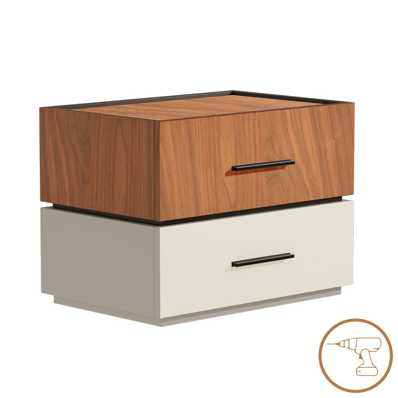 product_pako_072-000105 Κομοδίνο Sonlen mdf σε καρυδί-μπεζ απόχρωση 60x40x44.5εκ - Image 1