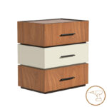 Κομοδίνο Sonlen mdf σε καρυδί-μπεζ απόχρωση 60x40x66εκ
