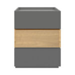 Κομοδίνο Sonlen mdf σε sonoma-ανθρακί απόχρωση 60x40x66εκ - Image 3