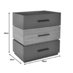 Κομοδίνο Sonlen mdf σε sonoma-ανθρακί απόχρωση 60x40x66εκ - Image 4