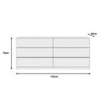 Συρταριέρα Kuanger mdf σε λευκή απόχρωση 120x40x70εκ - Image 2