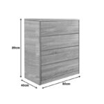 Συρταριέρα Kuanger mdf σε φυσική απόχρωση 80x40x89εκ - Image 3