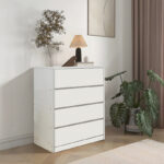 Συρταριέρα Kuanger mdf σε λευκή απόχρωση 80x40x89εκ - Image 2