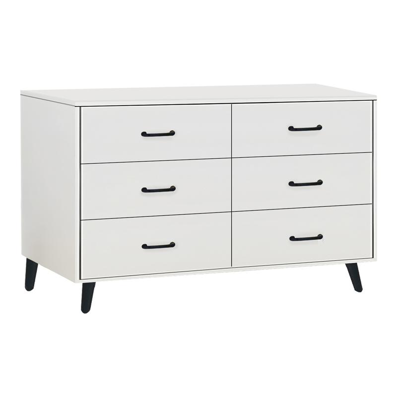 product_pako_072-000116 Συρταριέρα Adrenile mdf σε λευκή απόχρωση και μάυρο μεταλλικό πόδι 120x40x74εκ - Image 1