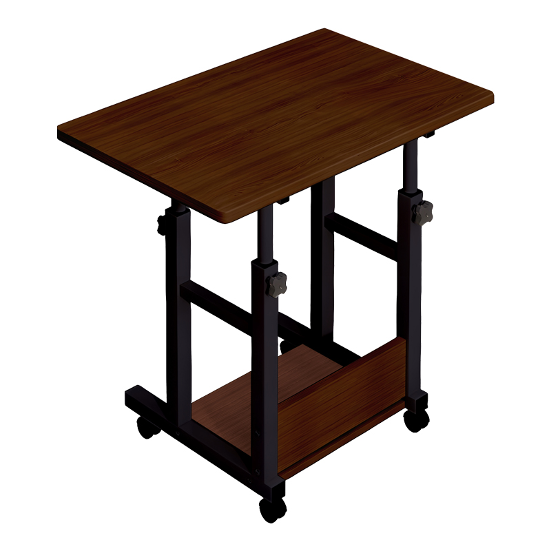 product_pako_072-000125 Γραφείο τροχήλατο Stolu I MDF-metal σε καρυδί απόχρωση 80x40x68εκ - Image 1