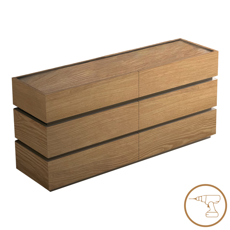 product_pako_072-000139 Συρταριέρα Sonlen mdf σε oak απόχρωση 120x40x72εκ - Image 1