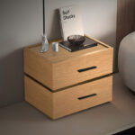 Κομοδίνο Sonlen mdf σε oak απόχρωση 60x40x44.5εκ - Image 2