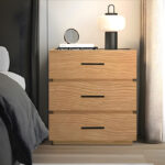 Κομοδίνο Sonlen mdf σε oak απόχρωση 60x40x66εκ - Image 2