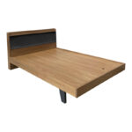 Κρεβάτι Frankly mdf-pu σε καρυδί-μαύρο απόχρωση 150x200εκ - Image 3