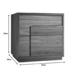 Κομοδίνο Inget mdf σε καρυδί απόχρωση 50x40x48εκ - Image 2