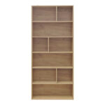 Βιβλιοθήκη Evergin mdf σε oak απόχρωση 80x30x180εκ - Image 3