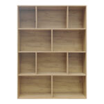 Βιβλιοθήκη Evergin mdf σε oak απόχρωση 100x30x135εκ - Image 3
