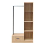 Έπιπλο εισόδου Erdeco mdf σε φυσική απόχρωση 80x40x150εκ - Image 2