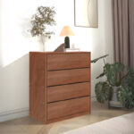 Συρταριέρα Kuanger mdf σε καρυδί απόχρωση 80x40x89εκ - Image 2