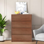 Συρταριέρα Kuanger mdf σε καρυδί απόχρωση 80x40x89εκ - Image 3