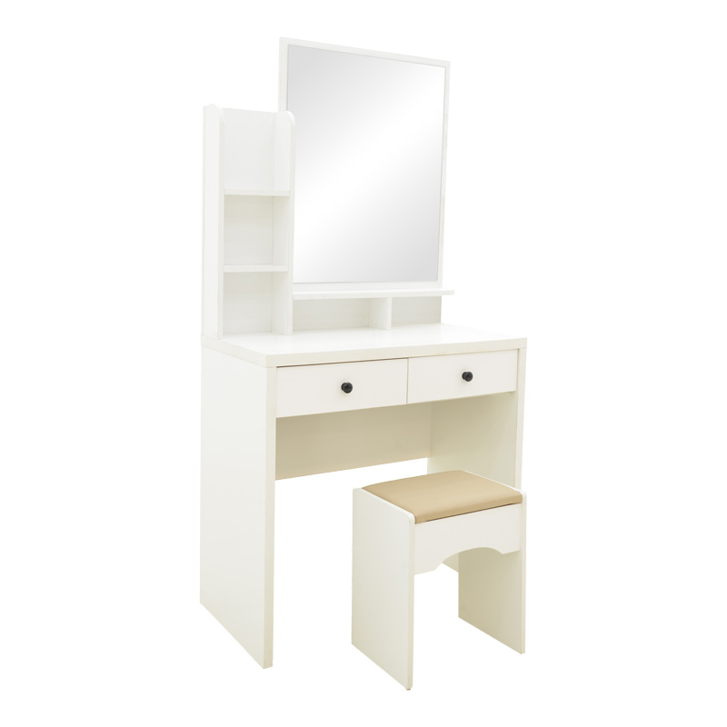 product_pako_072-000160 Τουαλέτα κρεβατοκάμαρας Cenzo σε λευκή με γκρι-μπεζ απόχρωση 80x40x155εκ - Image 1