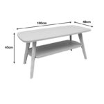 Τραπέζι σαλονιού Komela I mdf σε φυσική απόχρωση 100x48x45cm - Image 4