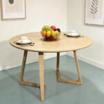 Τραπέζι Sedria mdf σε φυσική απόχρωση Φ120x75εκ - Image 2