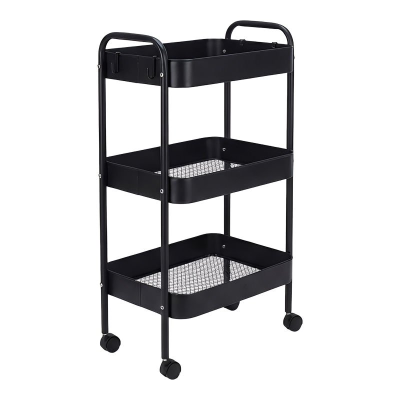 product_pako_072-000181 Τρόλλεϊ-ραφιέρα Nedea μέταλλο μαύρο 41x30x77εκ - Image 1