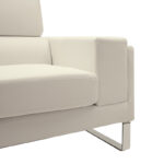 Καναπές Shea 3θέσιος PU ivory-inox 198x80x87εκ - Image 5