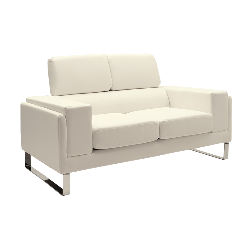 product_pako_074-000011 Καναπές Shea 2θέσιος PU ivory-inox 158x80x87εκ - Image 1