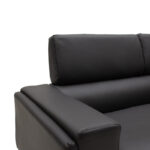 Καναπές Shea 2θέσιος pu μαύρο-inox 158x80x87εκ - Image 4