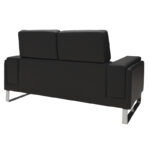 Καναπές Shea 2θέσιος pu μαύρο-inox 158x80x87εκ - Image 6