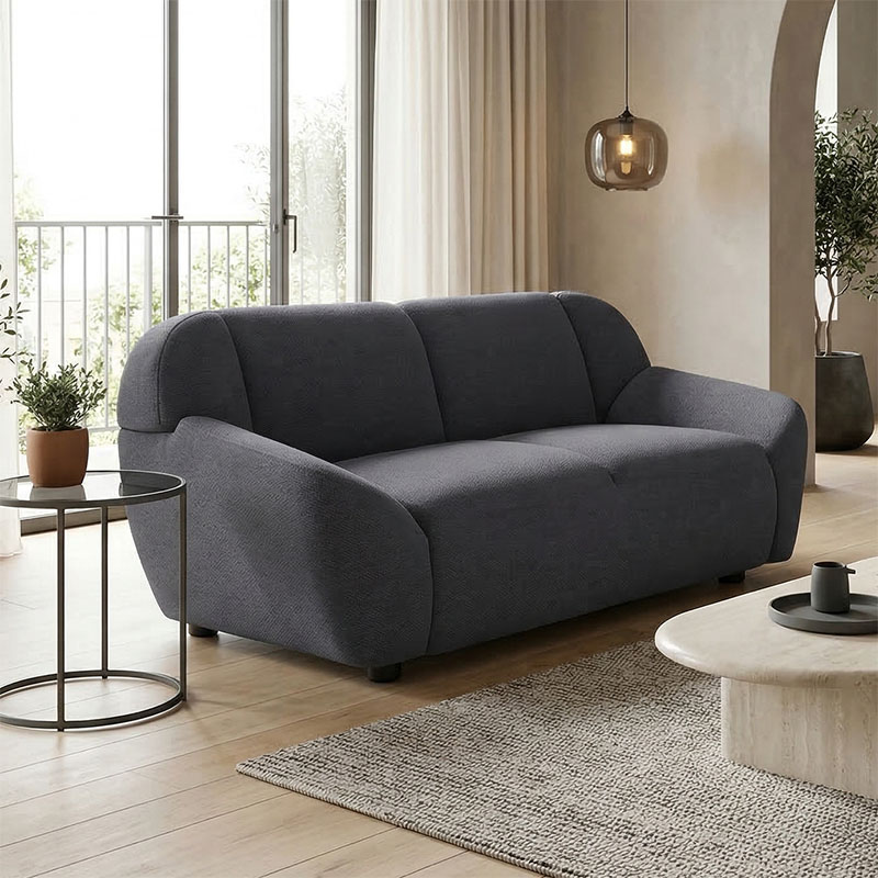product_pako_074-000072 Καναπές διθέσιος Echono ύφασμα ανθρακί 144x88x77εκ - Image 1