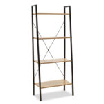 Βιβλιοθήκη- Ραφιέρα Ramon φυσικό-μαύρο 60x23x145,5εκ - Image 2