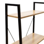 Βιβλιοθήκη- Ραφιέρα Ramon φυσικό-μαύρο 60x23x145,5εκ - Image 4