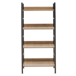 Βιβλιοθήκη- Ραφιέρα Ramon φυσικό-μαύρο 60x28x125,5εκ - Image 3