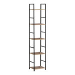 Βιβλιοθήκη Azuel φυσικό-μαύρο μέταλλο 29x23.5x144εκ - Image 2