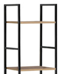 Βιβλιοθήκη Azuel φυσικό-μαύρο μέταλλο 29x23.5x144εκ - Image 3