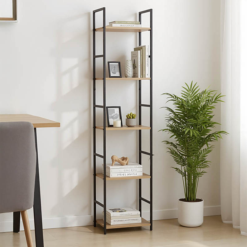 product_pako_085-000020 Βιβλιοθήκη Azuel φυσικό-μαύρο μέταλλο 29x23.5x144εκ - Image 1