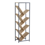 Βιβλιοθήκη Orunta oak- μαύρο μέταλλο 40x26.5x125εκ - Image 2