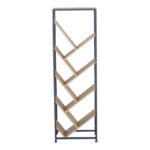 Βιβλιοθήκη Orunta oak- μαύρο μέταλλο 40x26.5x125εκ - Image 3
