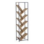Βιβλιοθήκη Orunta oak- μαύρο μέταλλο 40x26.5x150εκ - Image 2
