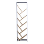 Βιβλιοθήκη Orunta oak- μαύρο μέταλλο 40x26.5x150εκ - Image 3