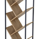 Βιβλιοθήκη Orunta oak- μαύρο μέταλλο 40x26.5x150εκ - Image 4