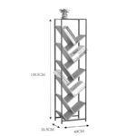 Βιβλιοθήκη Orunta oak- μαύρο μέταλλο 40x26.5x150εκ - Image 6