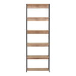 Βιβλιοθήκη Kaliano oak-μαύρο μέταλλο 59.5x35x176.5εκ - Image 3