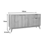 Μπουφές Hamea mdf σε φυσική απόχρωση 150x39,5x73εκ - Image 7